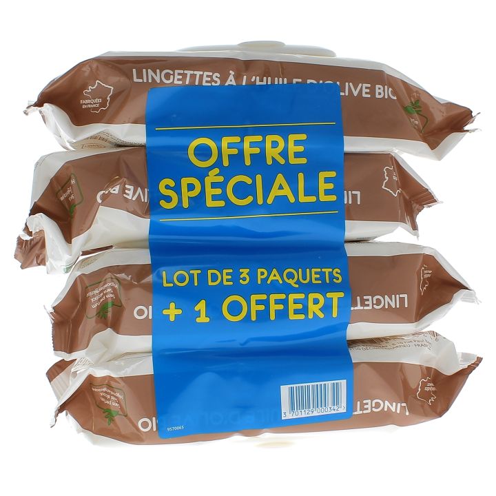 Lingettes nettoyantes à l'huile d'olive vierge Gifrer