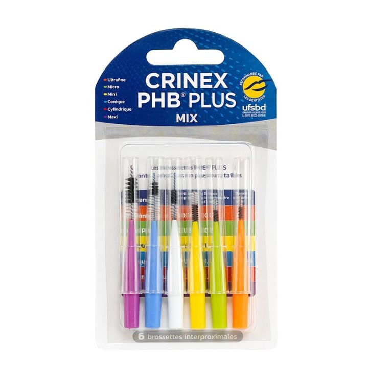 PHB Plus MIX Brossettes interproximales Crinex - lot de 6 brossettes
