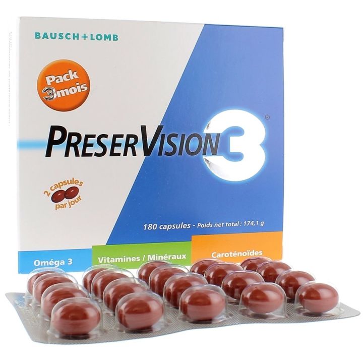 Preservision 3 complément alimentaire à visée oculaire Bausch lomb