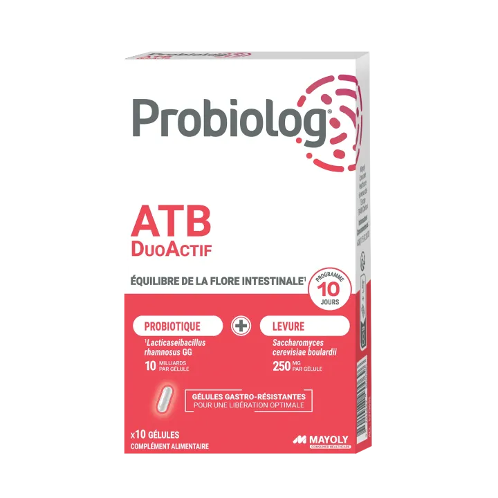 Probiolog ATB DuoACtif Mayoly Spindler - boîte de 10 gélules