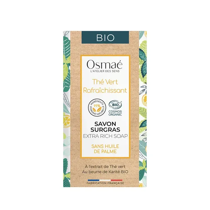 Savon surgras Thé Vert Rafraîchissant Osmaé - savon de 150g