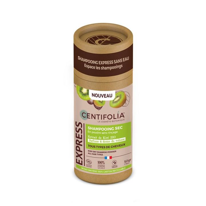 Shampooing sec en poudre kiwi bio Centifolia - pot de 50g