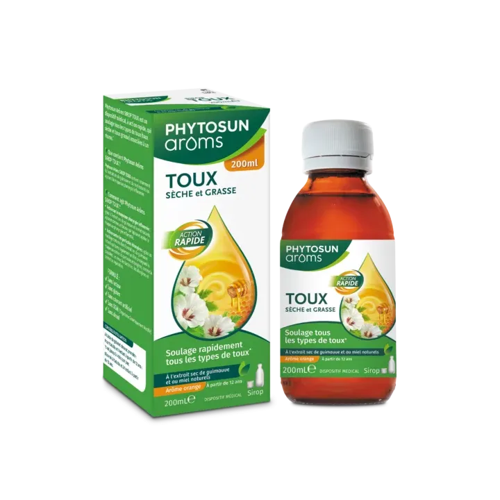 Sirop toux sèche et grasse Phytosun Aroms - flacon de 200ml