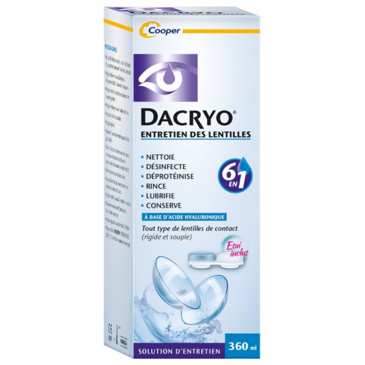 Solution d'entretien lentilles Dacryo Cooper