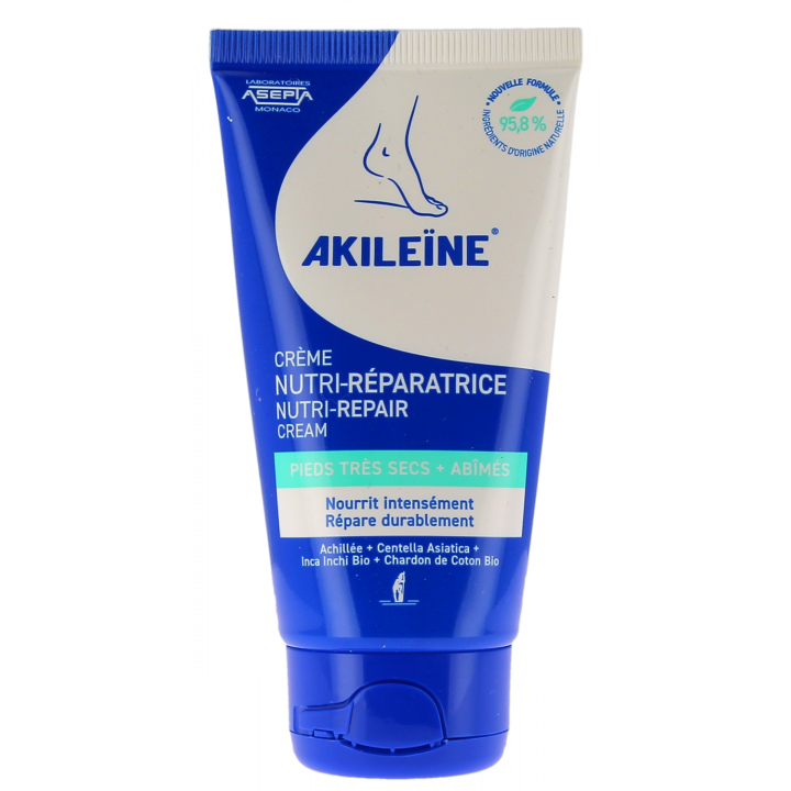 Crème nutri-réparatrice pieds Akileïne - tube de 75 ml