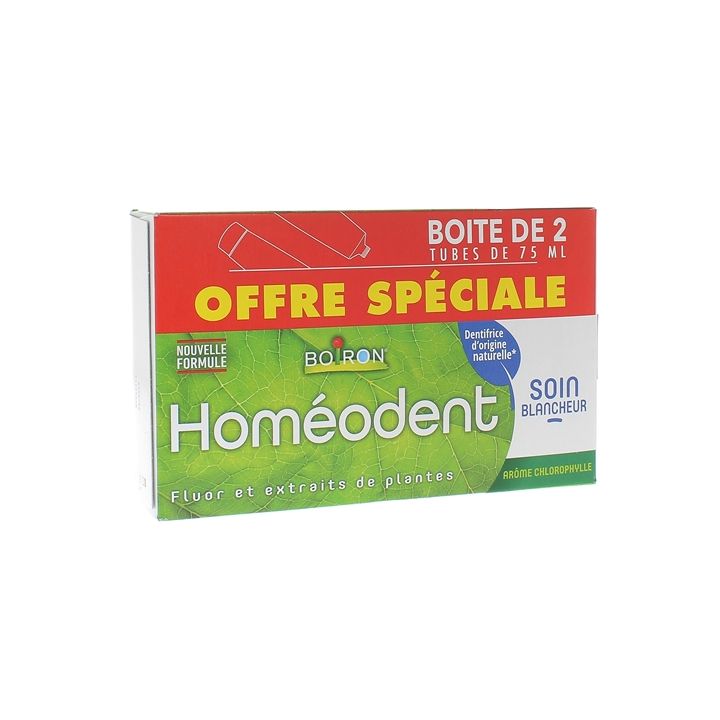 Homéodent soin blancheur goût chlorophylle Boiron