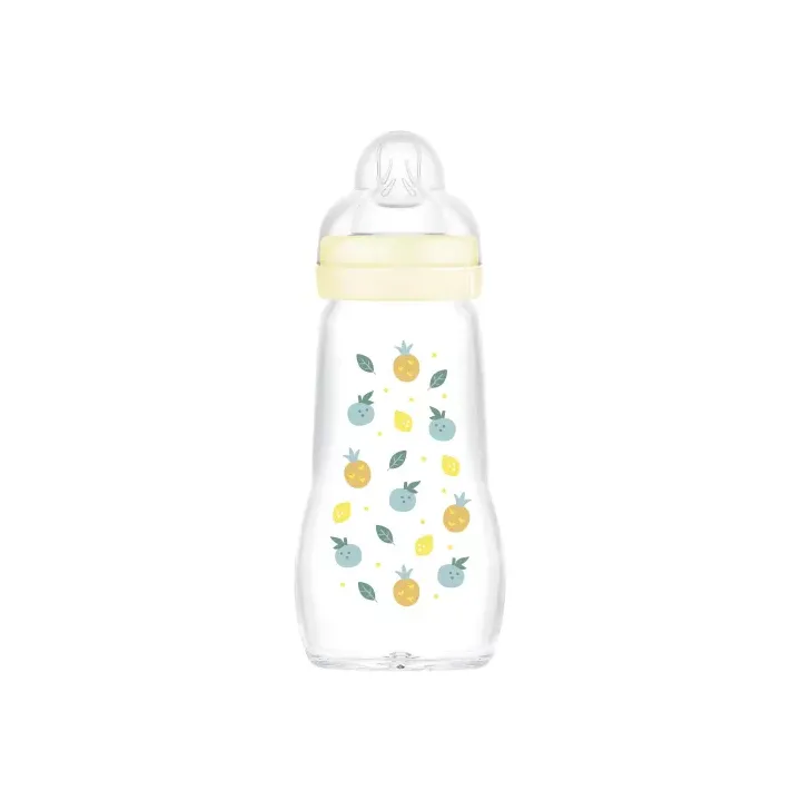 Biberon en verre débit 2 à partir 2mois et+ MAM - un biberon de 260 ml