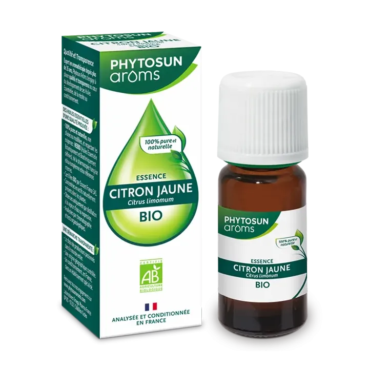 Essence de citron jaune Bio Phytosun arôms - flacon de 10 ml