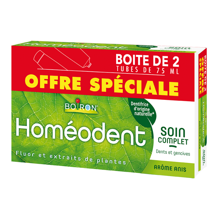 Dentifrice Homéodent soin complet dents et gencives goût anis Boiron
