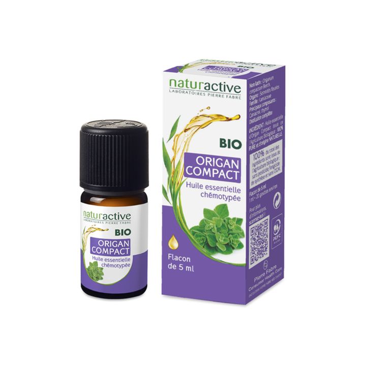 Huile essentielle d'origan compact bio Naturactive - flacon de 5 ml