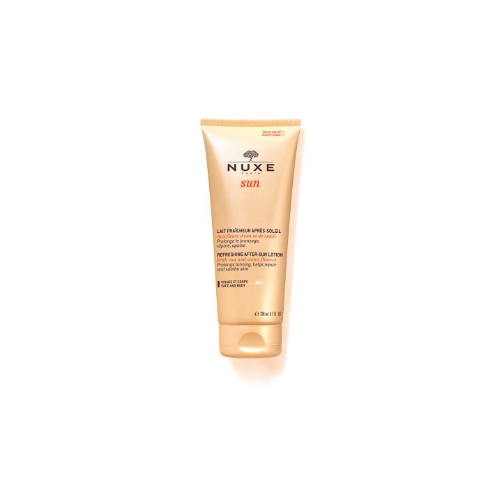 Lait fraîcheur après-soleil visage et corps Nuxe sun - tube de 200 ml