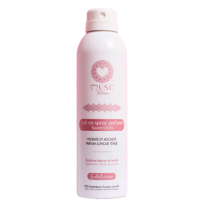Lait en spray parfumé la délicieuse sweet litchi Musc Initme - spray de 200ml