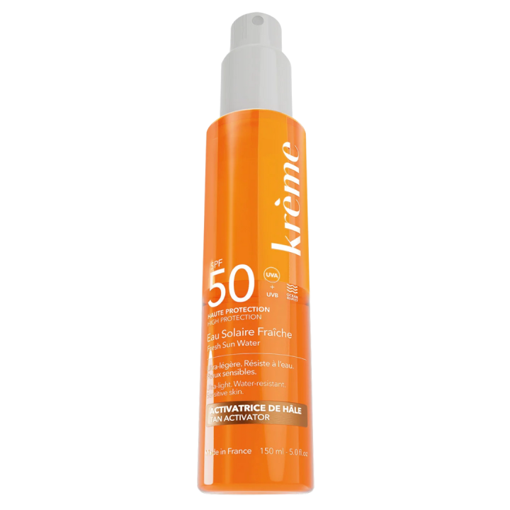 Eau solaire fraîche spf50 haute protection Krème