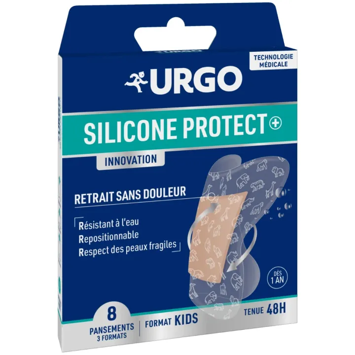 Silicone protect innovation pansements format kids Urgo - boite de 8 pansements