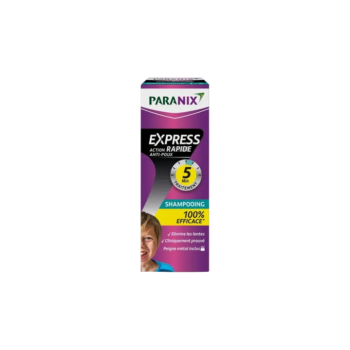 Shampooing traitement anti-poux Express Action Rapide Paranix - flacon de 200 ml + peigne