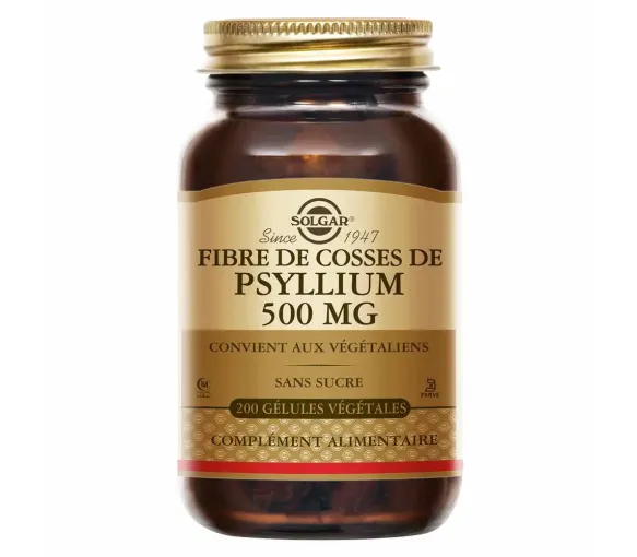 Fibre de cosses de psyllium 5000mg Solgar - pot de 200 gélules - image 1