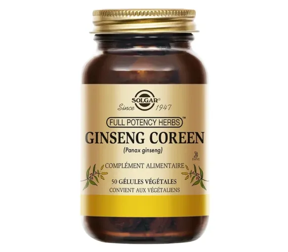 Ginseng coréen Solgar - pot de 50 gélules - image 1
