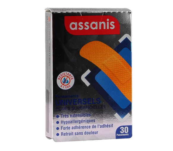 Pansements universels plaies superficielles Assanis - boite de 30 pansements - image 1