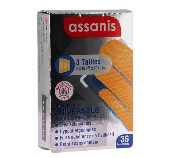 Pansements universels plaies superficielles Assanis - boite de 36 pansements - image 1