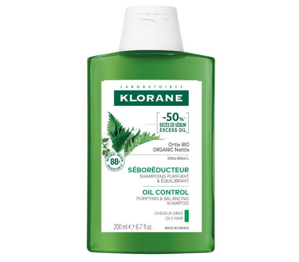 Shampoing séborégulateur cheveux gras à l'Ortie bio Klorane - flacon de 200 ml - image 1