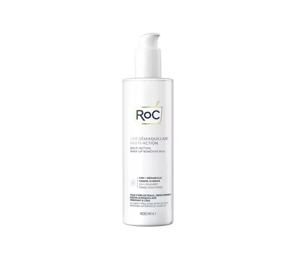 Lait démaquillant multi-action RoC - flacon-pompe de 400ml - image 1