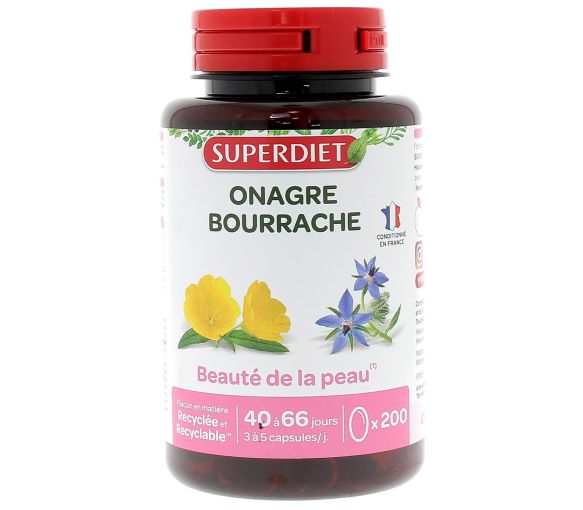 Onagre bourrache Super Diet - boite de 200 capsules - image 1