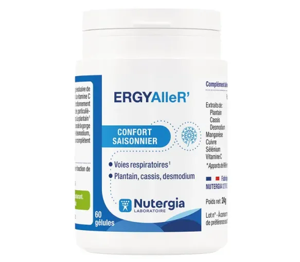 ErgyalleR' confort saisonnier Nutergia - pot de 60 gélules