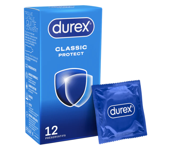 Préservatifs classic protect forme anatomique et épaisseur renforcé Durex - boite de 12 préservatifs - image 1