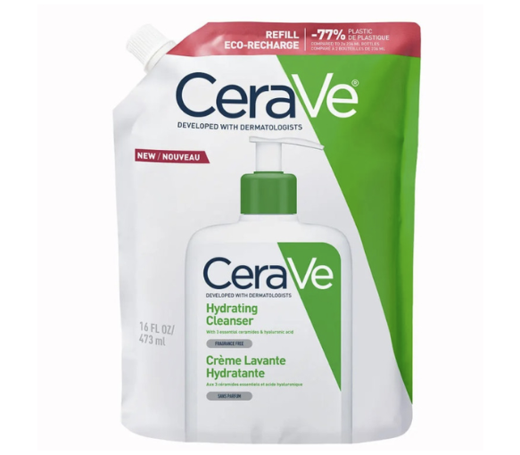 Crème lavante hydratante Cerave - éco-recharge de 473ml - image 1