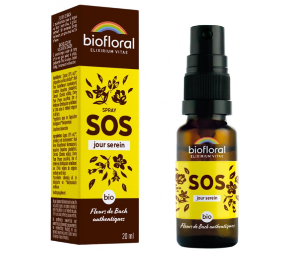 Spray SOS jour serein fleurs de bach authentiques Biofloral - flacon de 20ml - image 1