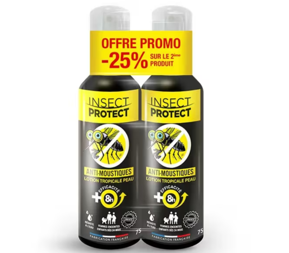 Anti-moustiques lotion tropicale peau Insect Protect - offre promo -25% sur le 2ème