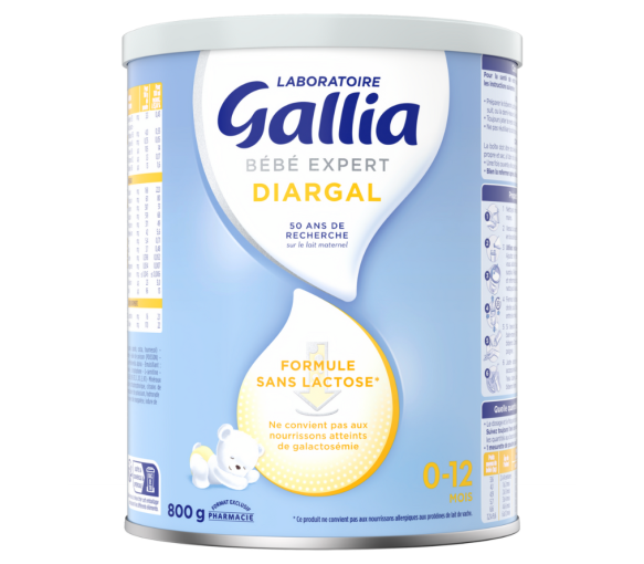 Bébé expert diargal formule sans lactose Gallia - pot de 800g