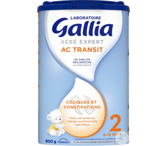 Bébé Expert AC Transit Lait en poudre 2ème âge Gallia - pot de 800g
