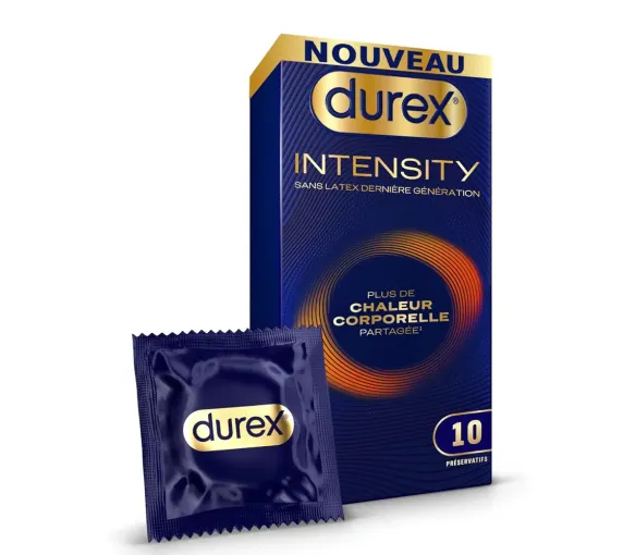 Préservatifs intensity extra lubrifié Durex - boite de 10 préservatifs