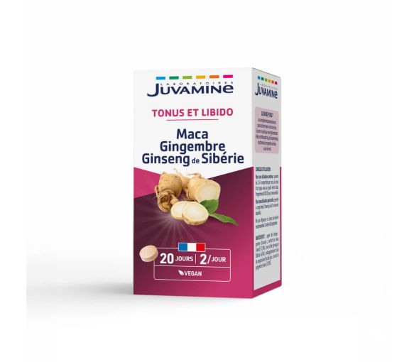 Maca Gingembre Ginseng Tonifiant sexuel Juvamine - boîte de 40 comprimés - image 1