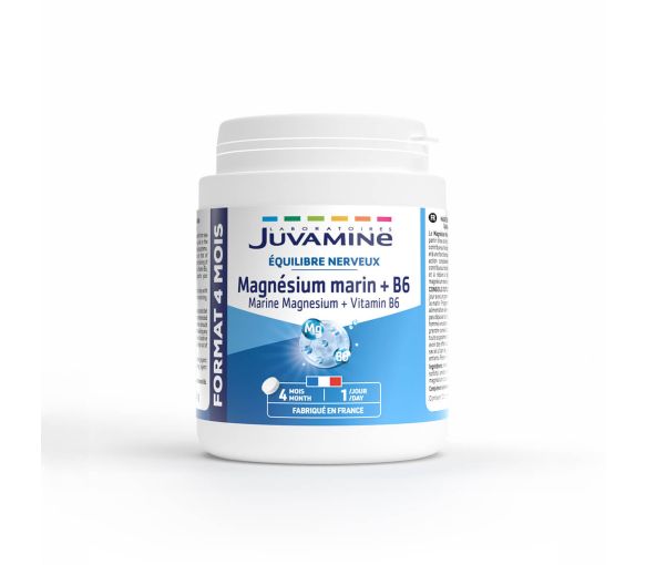 Magnésium marin + vitamine B6 Juvamine - pot de 120 comprimés - image 1