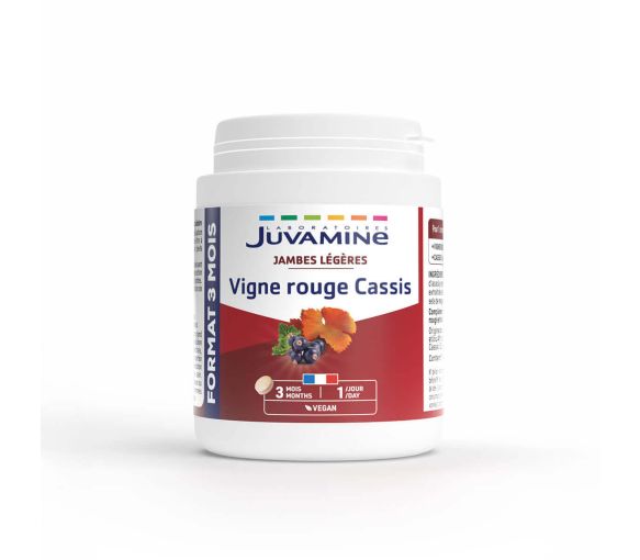 Vigne rouge cassis Juvamine - pot de 90 comprimés - image 1