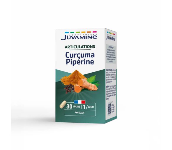 Curcuma Pipérine Articulations Juvamine - boîte de 30 gélules - image 1