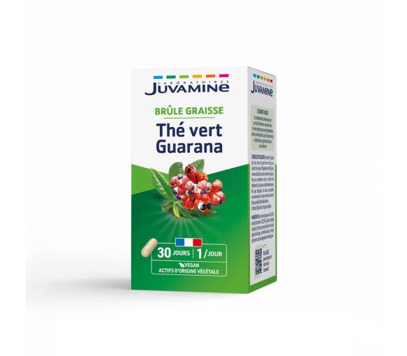 Thé Vert Guarana Brûle Graisse Juvamine - boîte de 30 gélules - image 1