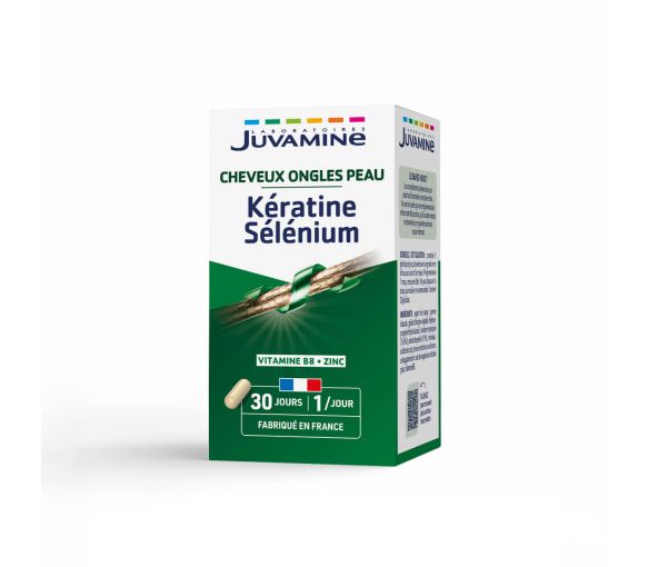 Kératine sélénium Juvamine - pot de 30 gélules - image 1