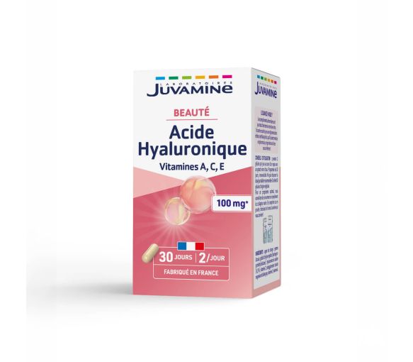 Acide hyaluronique vitamines A, C, E Juvamine - boite de 60 gélules - image 1