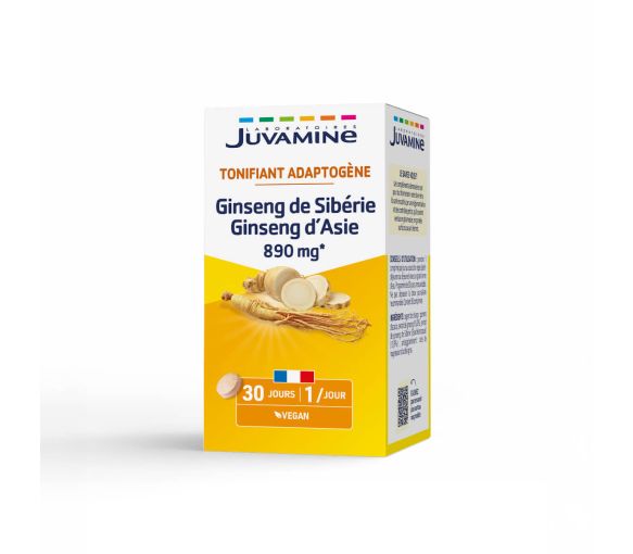 Ginseng de Sibérie ginseng d'Asie Juvamine - boîte de 30 comprimés - image 1