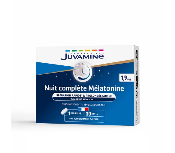 Nuit complète mélatonine Juvamine - boite de 30 comprimés - image 1