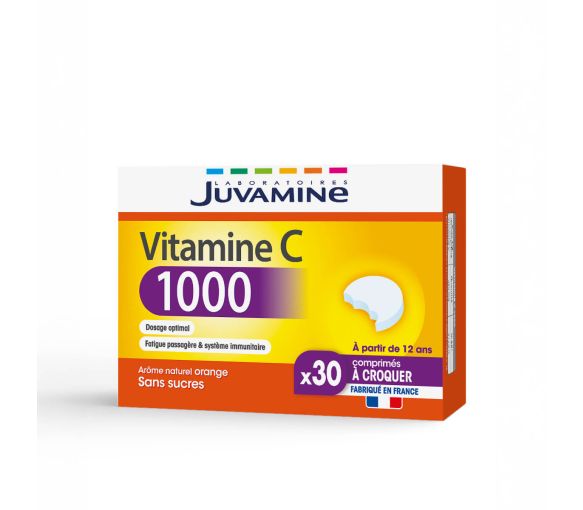Vitamine C 1000 Juvamine - boite de 30 comprimés à croquer - image 1