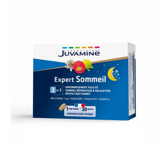 Expert Sommeil 3en1 Juvamine - boîte de 30 comprimés à sucer - image 1