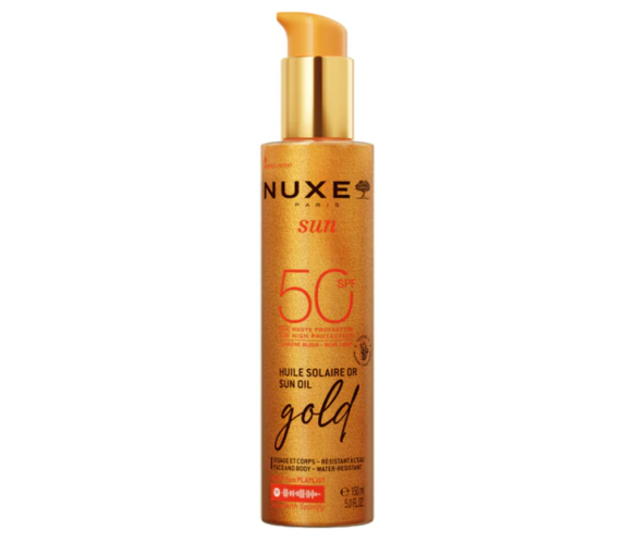 Sun huile solaire or SPF50 Nuxe - flacon-pompe de 150ml - image 1