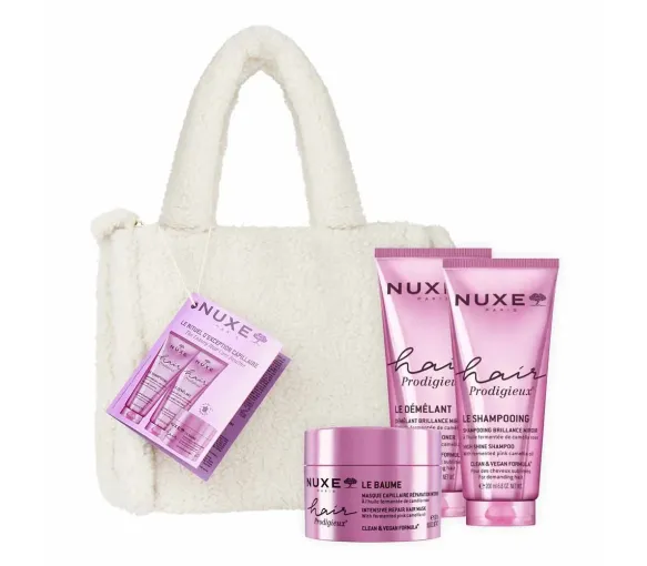 Hair prodigieux Coffret Le rituel d'exception Nuxe - trousse contenant de 3 produits