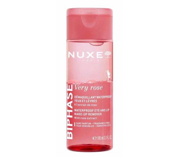 Very rose démaquillant biphase waterproof Nuxe - flacon de 100ml
