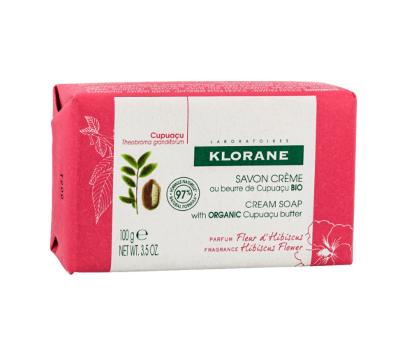 Savon crème parfum fleur d'hibiscus Klorane - pain de 100g