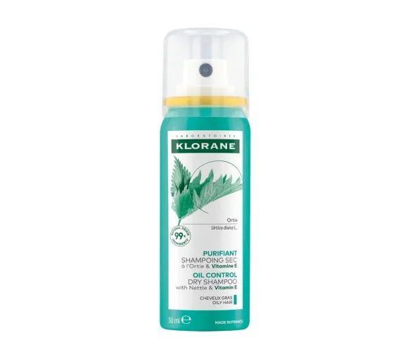 Shampoing sec purifiant à l'ortie & vitamine Klorane - spray de 50ml